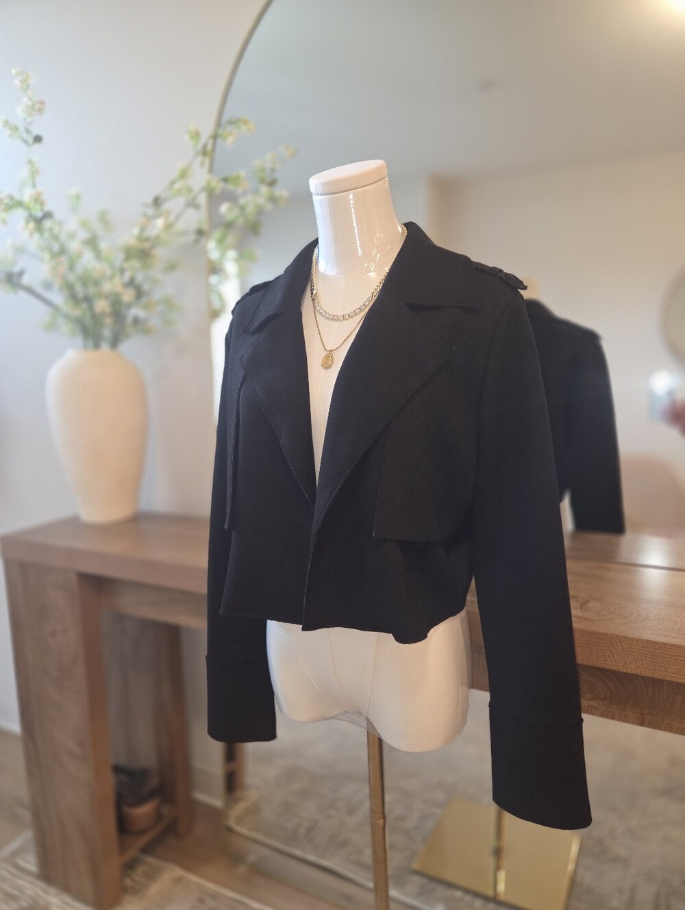 Truth Black Cropped Blazer Jacket